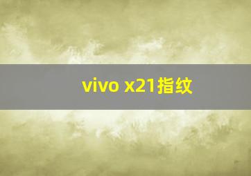 vivo x21指纹